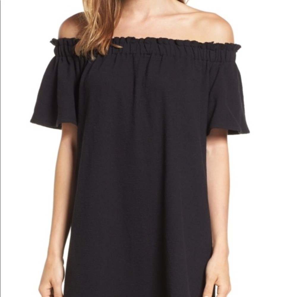 💕SALE💕NWT Caslon Black Off Shoulder Dress - Picture 4 of 9